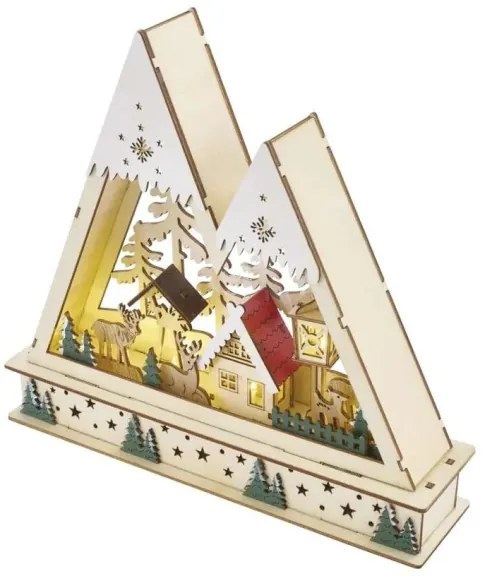 LED karácsonyi dekoráció LED/0,6W/2xAA karácsonyi tájkép