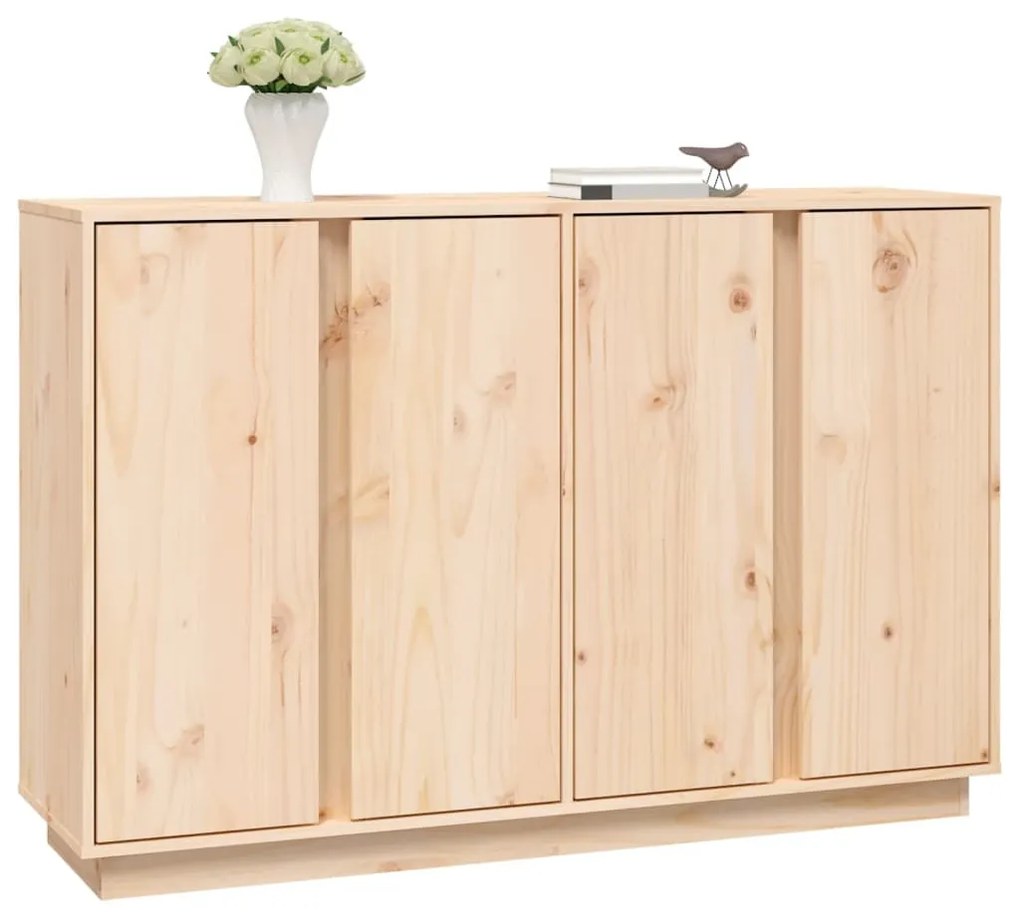 tömör fenyőfa tálalószekrény 120x35x80 cm