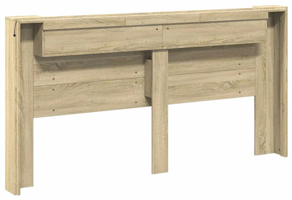 Fejtámla polcokkal Sonoma tölgy 200 x 16,5 x 103,5 cm Faanyag