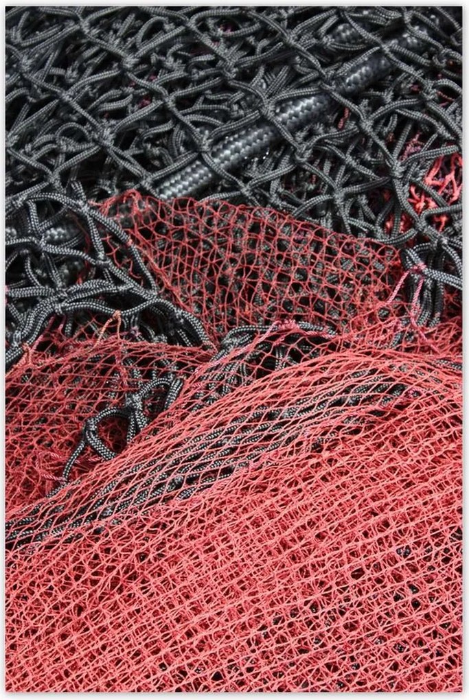 Poszterek 80x120 Piros halászháló