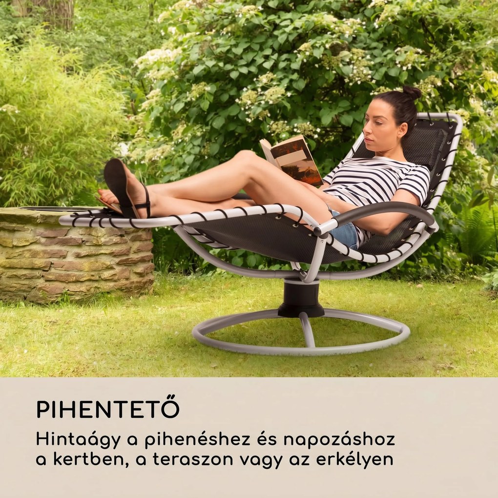 Blumfeldt Chiller lengőágy 77x85x173 cm 360 Comfort ComfortMesh fekete