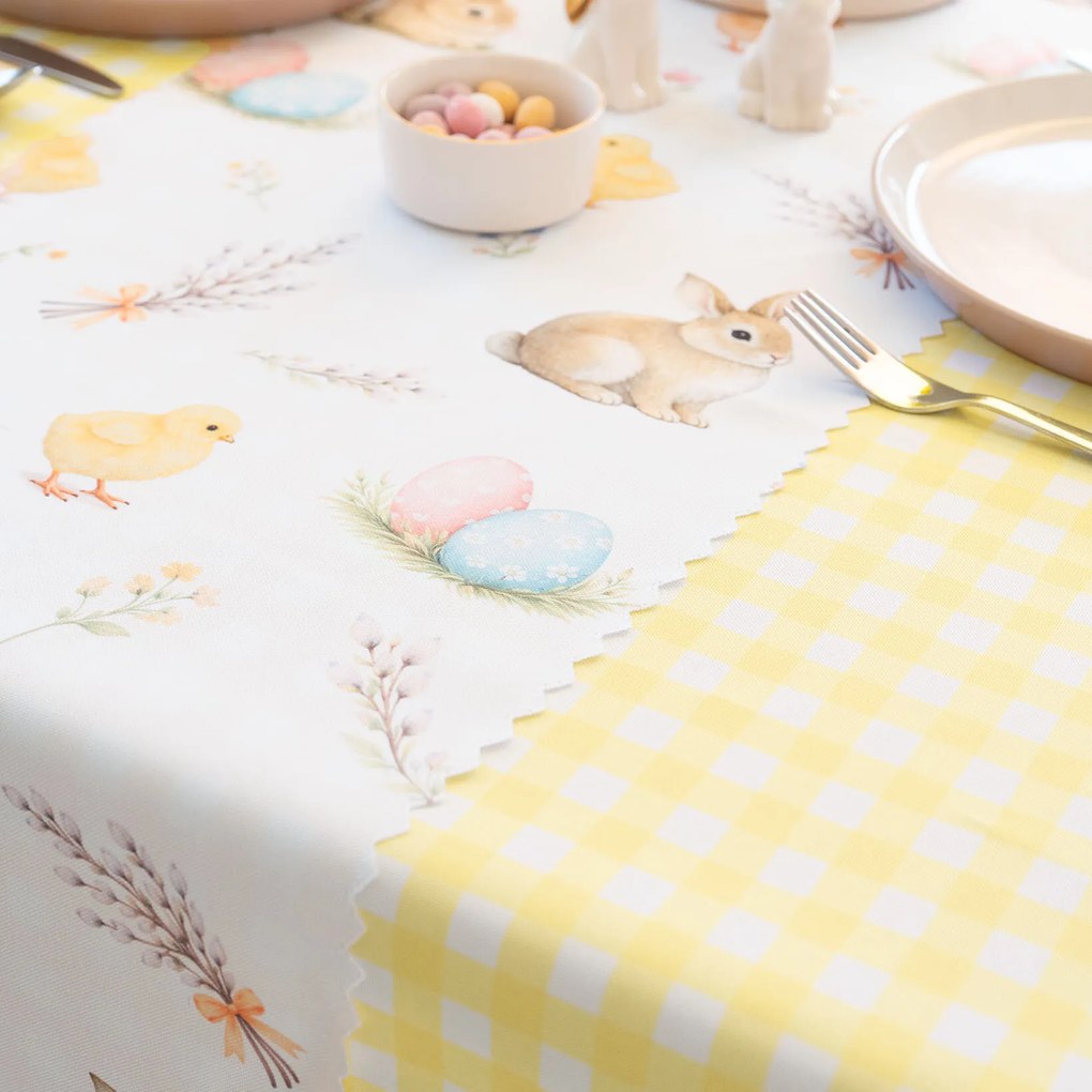 Goldea húsvéti teflonos asztali futó - vidám húsvét 35x160 cm