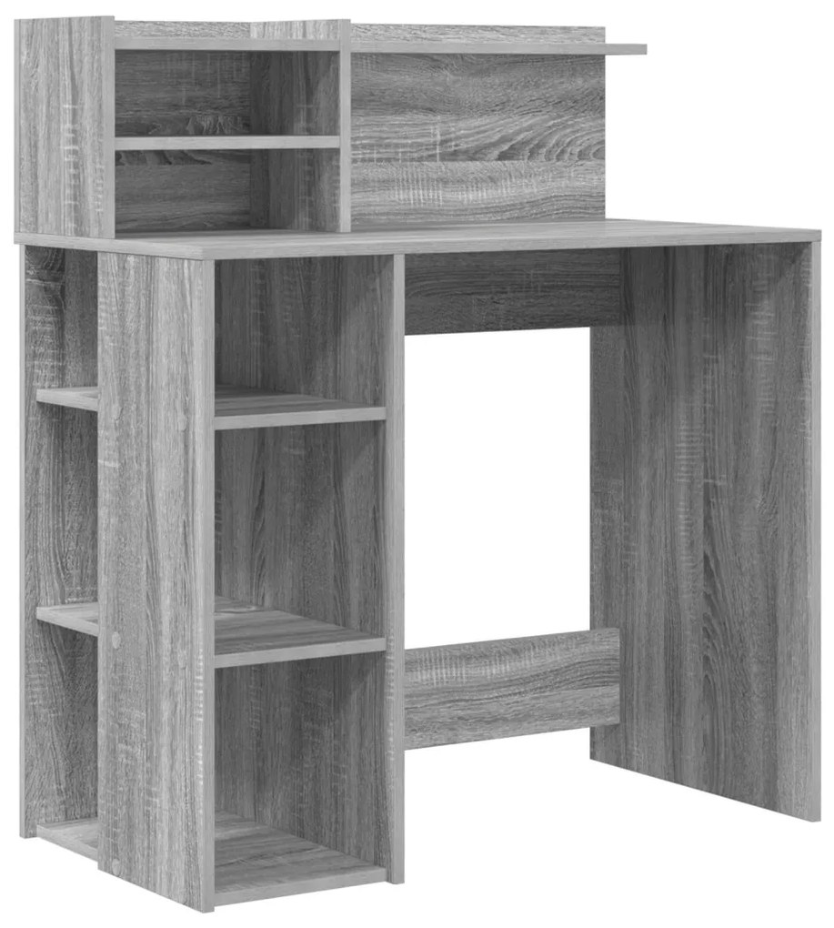 Tárolós asztal Szürke sonoma 90x48x101.5 cm Szerelt fa