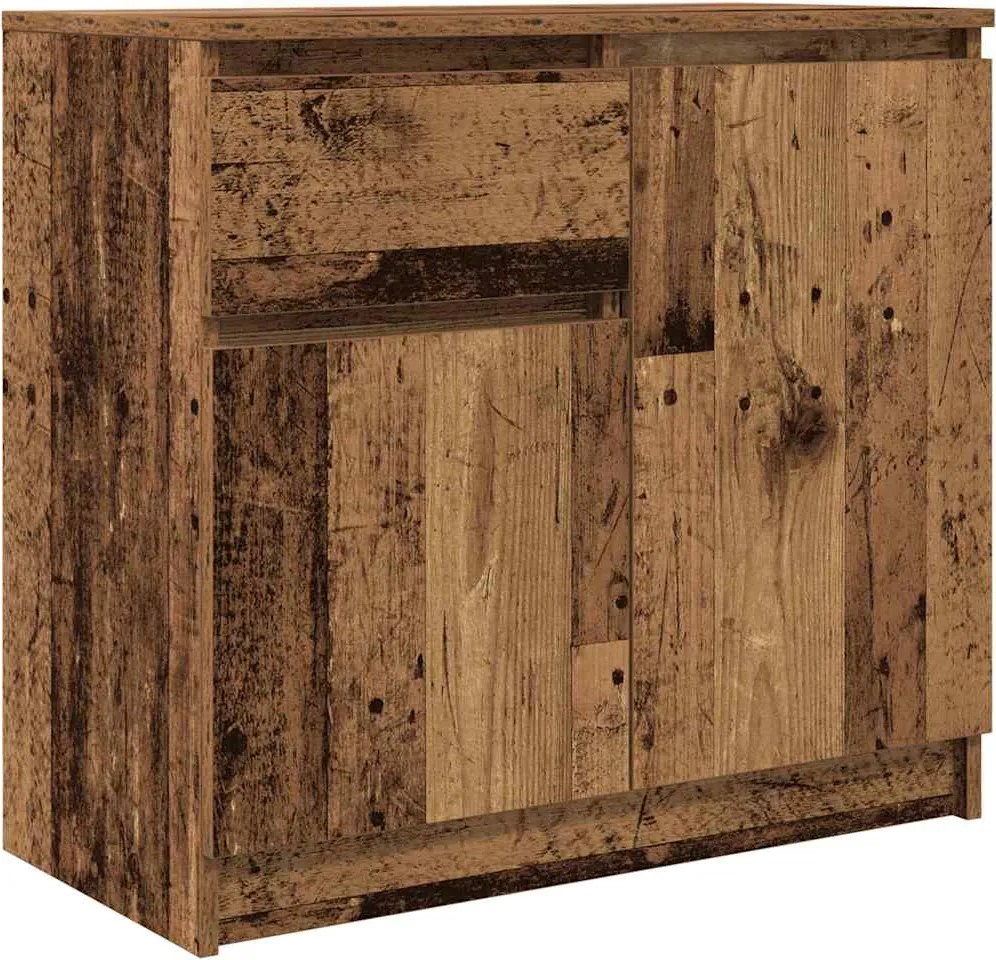 vidaXL antik fa szerelt fa tálalószekrény fiókos 71x35x65 cm