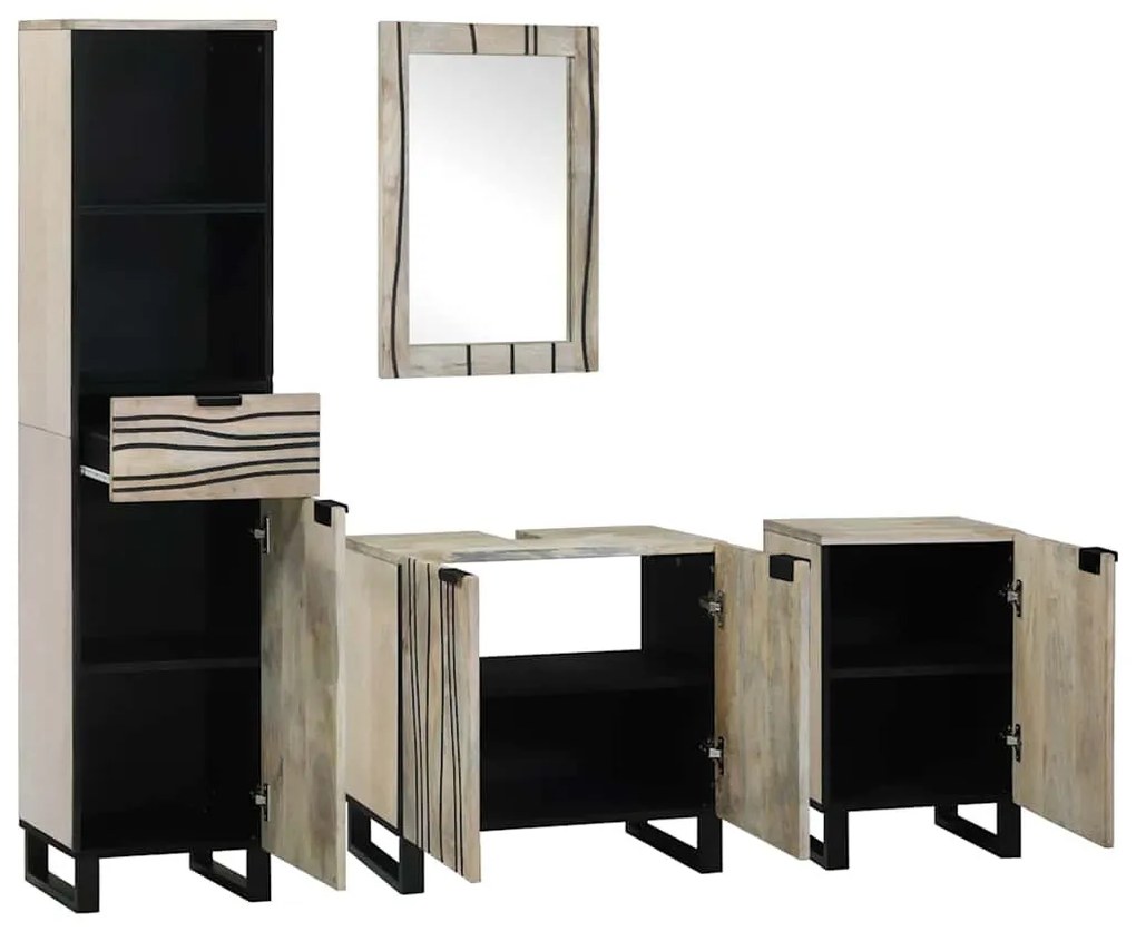 Fürdőszoba bútor szett fiókkal 4 pcs Dió barna 38 x 33 x 160 cm