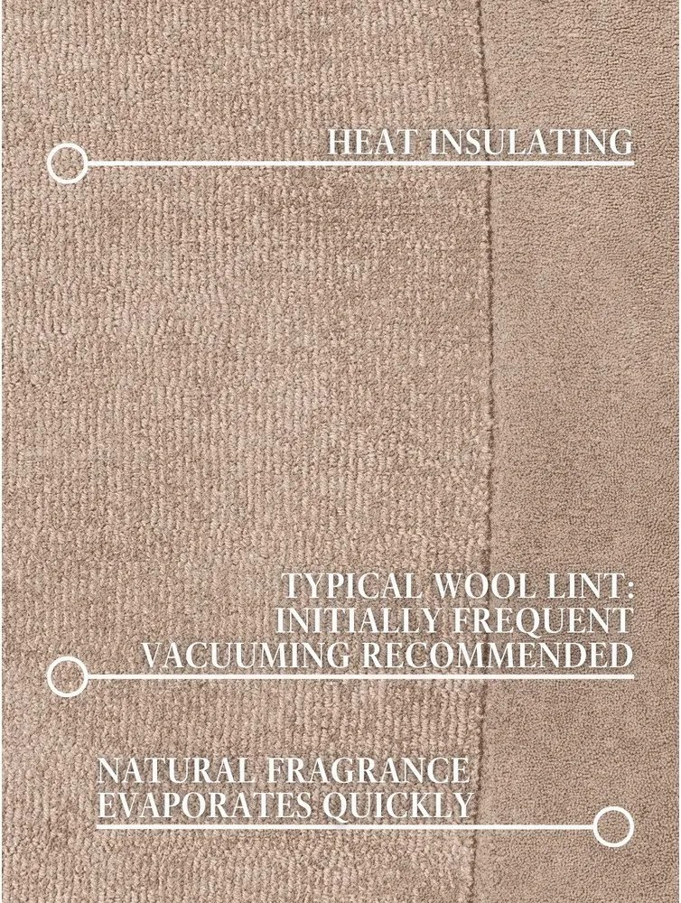 Bézs kézi szövésű gyapjúkeverék kerek szőnyeg ø 160 cm Kari Organic – Villeroy&amp;Boch