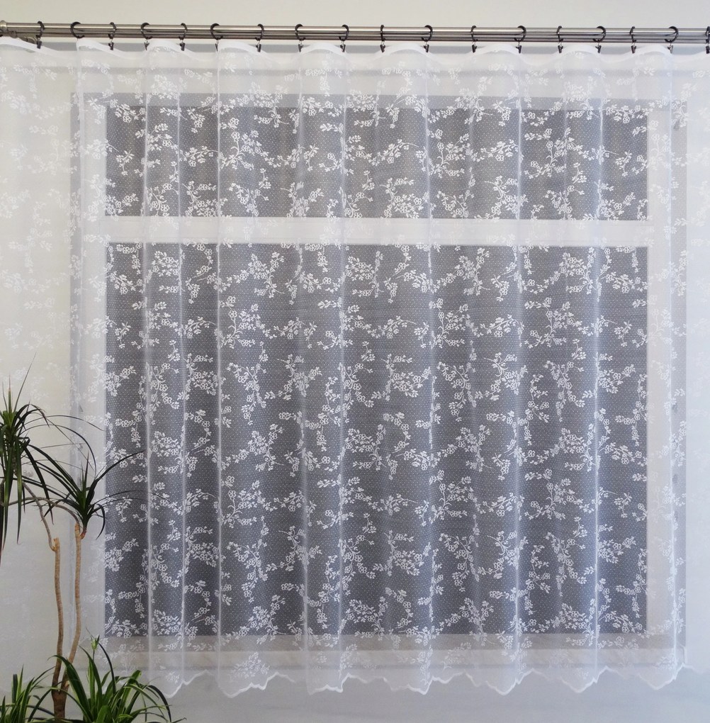 Mg Függöny jacquard 2004 Fehér 190X160 kész szalaggal