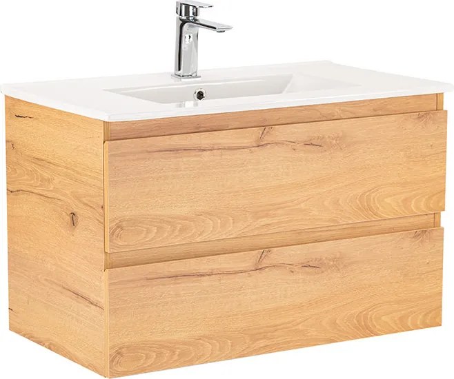 Vario Forte 80 alsó szekrény mosdóval tölgy-tölgy