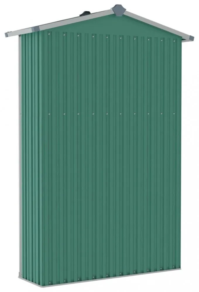 zöld horganyzott acél kerti fészer 116x45x175 cm