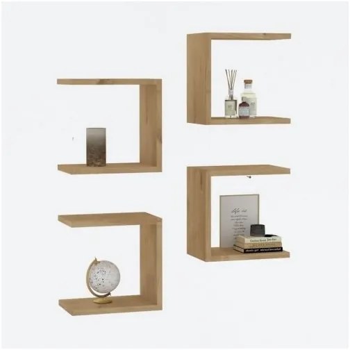 4 db BASE barna fali polc szett