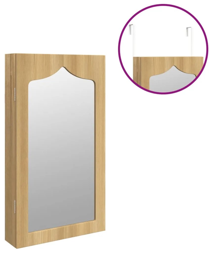 falra szerelhető tükrös ékszerszekrény 37,5x10x67 cm