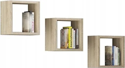 Kika polc szett 25x25 cm sonoma tölgyfa