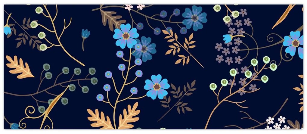 Kép - Őszi virágok (120x50 cm)