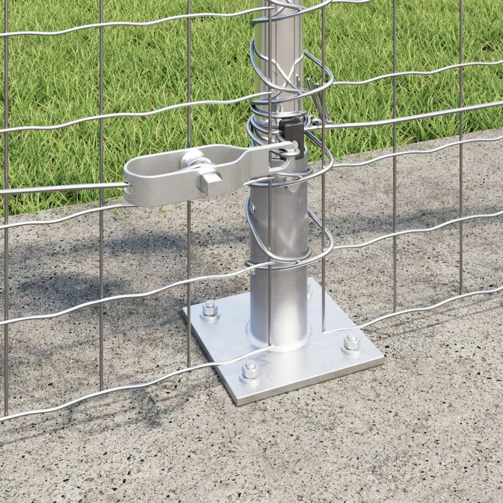 Kerítésoszlopok 52-es készlet Galvanizált acél 3.2 x 3.2 x 90 cm