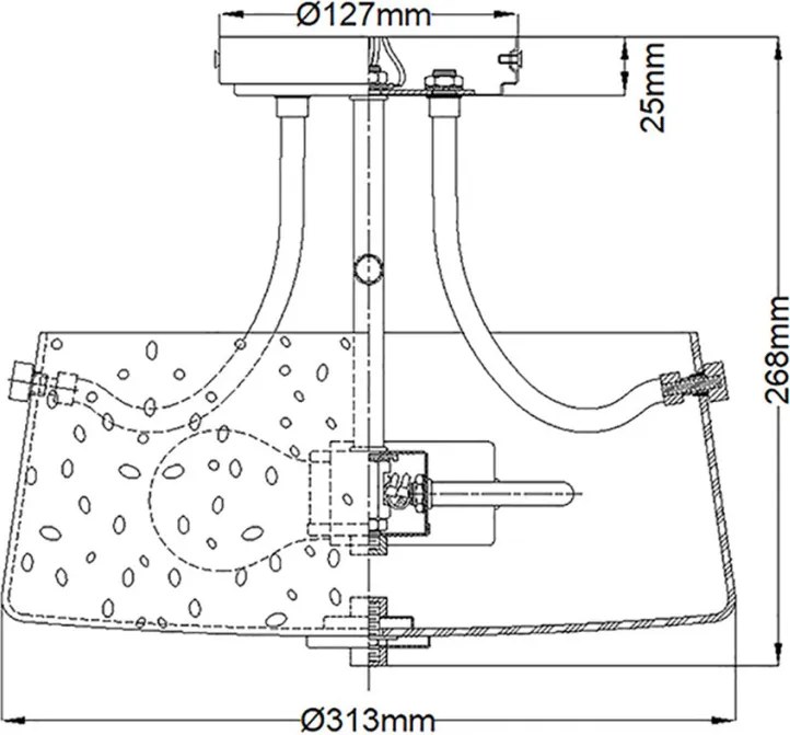 Quoizel Hollister QZ-HOLLISTER-SF-PN Süllyesztett mennyezeti lámpa 2x60W/E27