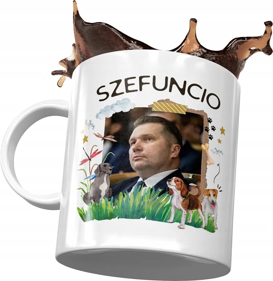 Bögre Fekete Pis Politikusok Ajándék Nyomtatott Fotóval