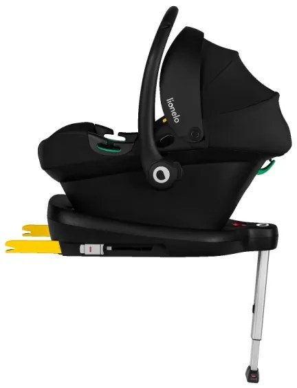 Lionelo - Forgatható gyerekülés alappal ASTRID SET i-Size 40-87 cm Fekete-szürke