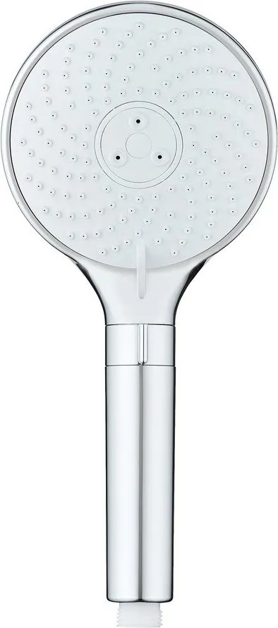 Fényes ezüstszínű műanyag zuhanyfej ø 12 cm Water Saving – Wenko