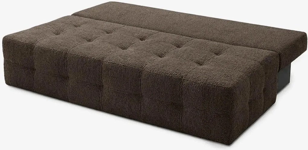 MORANA ágyazható kanapé mokka bouclé kárpittal