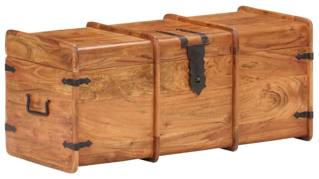 tömör akácfa tárolóláda 90 x 40 x 40 cm