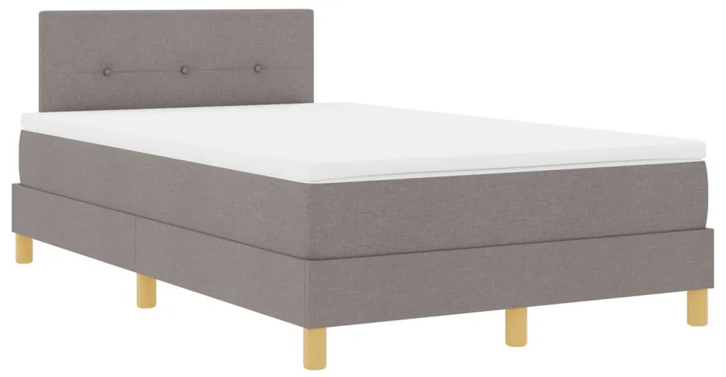 Box Spring Ágy Matraccal, Topszínű, 120x200 cm, Szövet