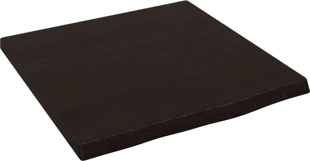 vidaXL sötétbarna kezelt tömör fa fürdőszobai pult 40x40x(2-4) cm