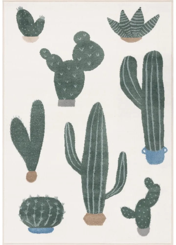 Zöld-elefántcsont színű gyerek szőnyeg 120x170 cm Cacto Malachite – FD