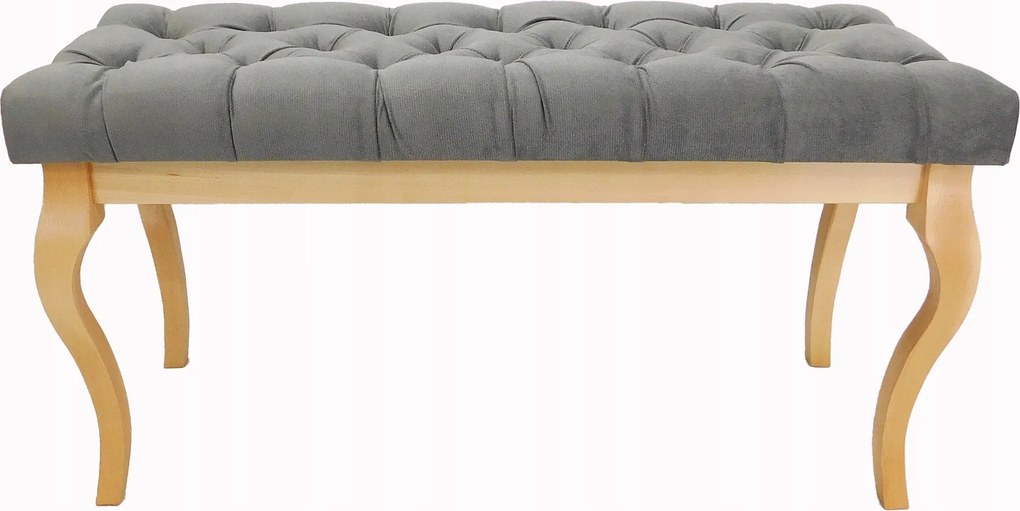 Steppelt kárpitozott pad 105 cm bükk színtelen lakkozott, grafit szín