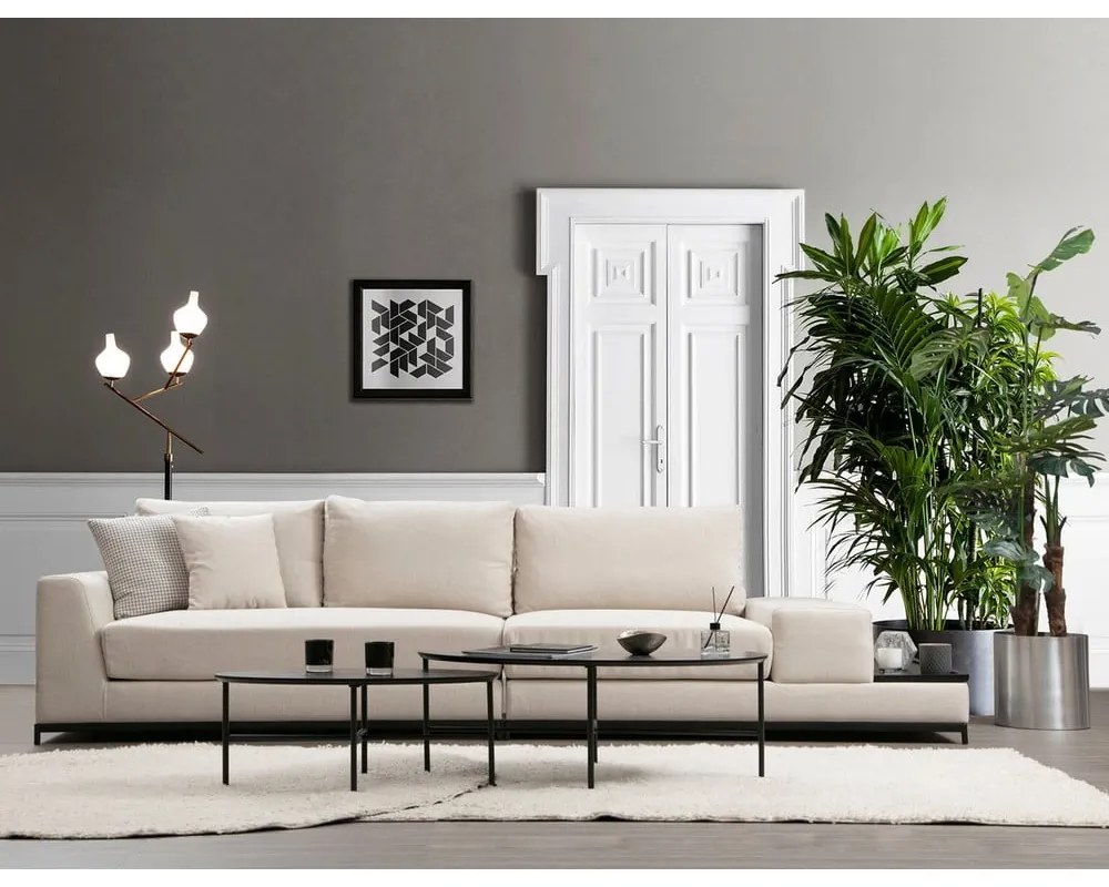 Krémszínű kanapé 320 cm Line – Balcab Home