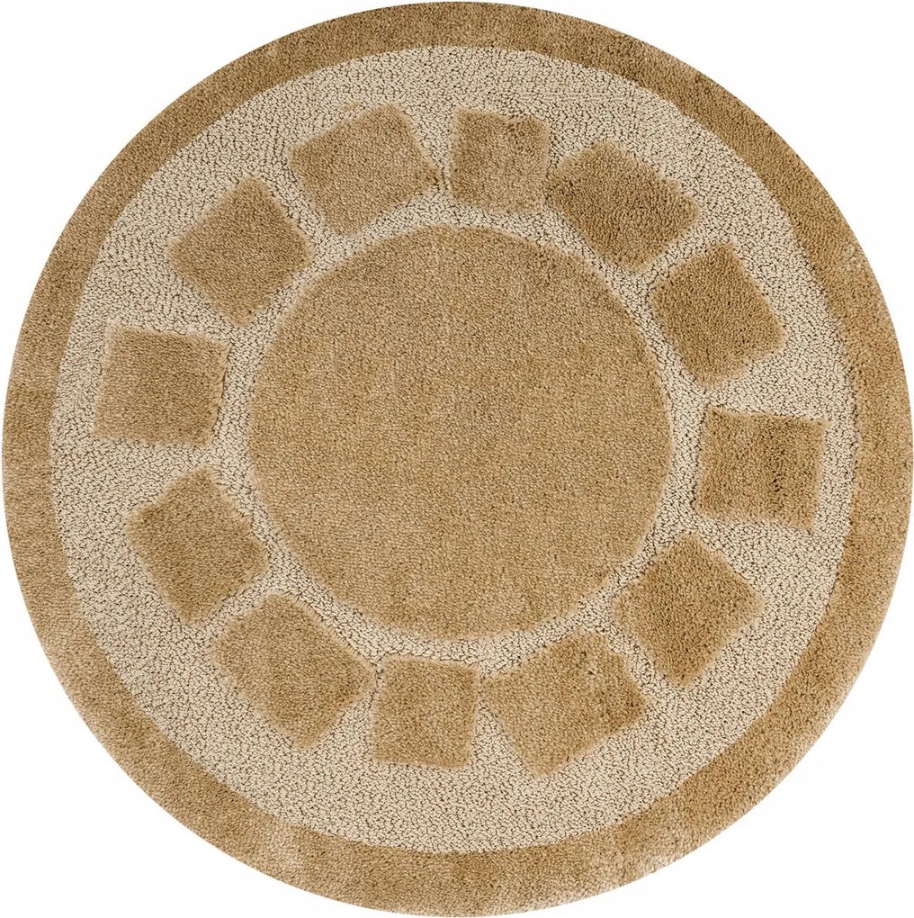 Fürdőszobai Csúszásgátló Szőnyeg Kerek Puha Wc-hez Bézs Ocean átm. 67 cm
