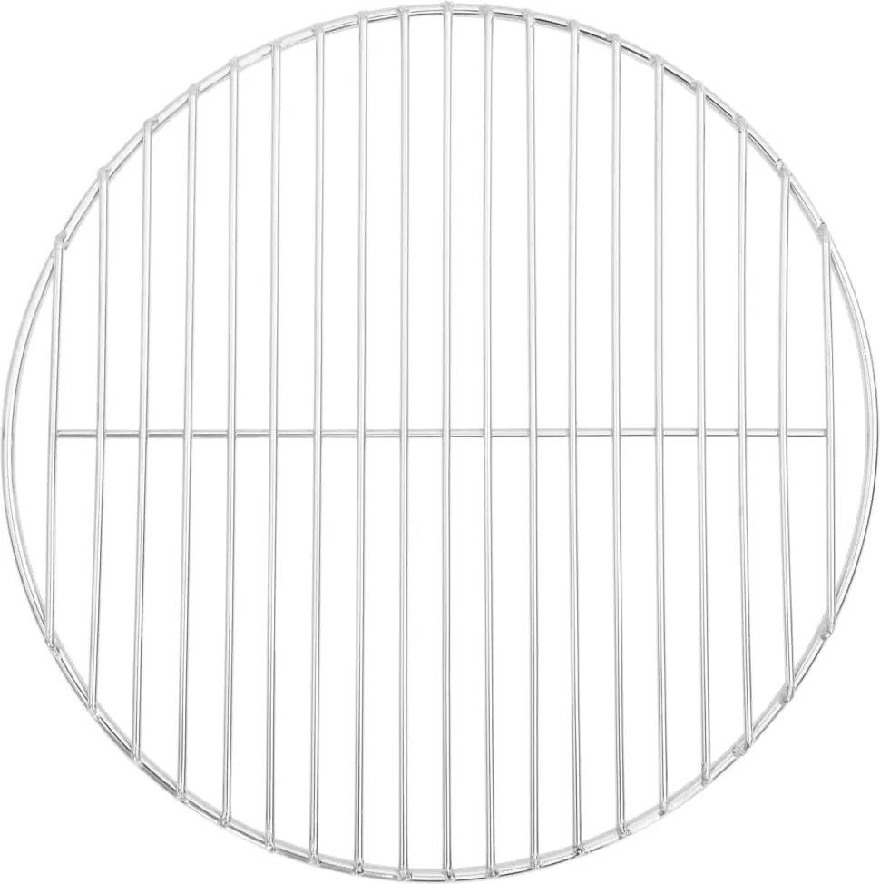 vidaXL kerek 304 rozsdamentes acél BBQ grillrács Ø37 cm