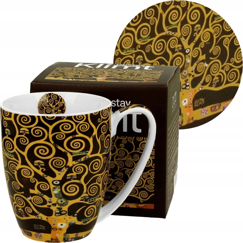 Porcelán bögre Klimt Tree Of Life Az élet fája ajándékdoboz 350ml