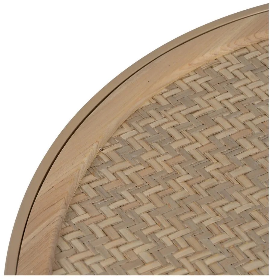 Natúr színű rattan kerek dohányzóasztal ø 70 cm – Ixia