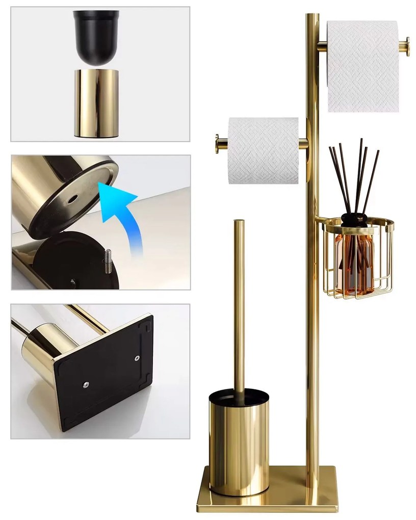 Álló WC papír tartó 332872 Gold
