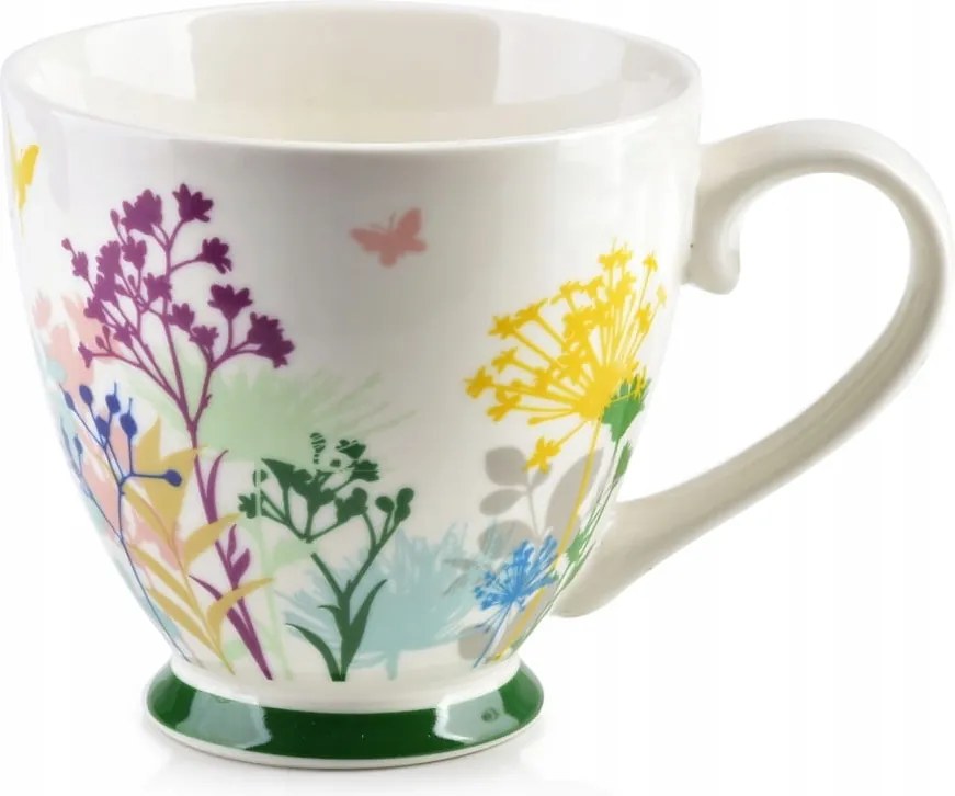Virágmintás porcelán teásbögre 400 ml