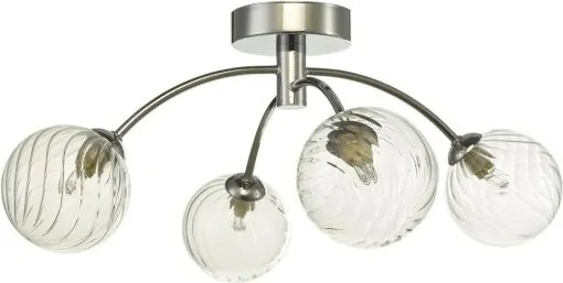 Dar lighting modern mennyezeti lámpa izzy csiszolt króm átlátszó darizz0450-03