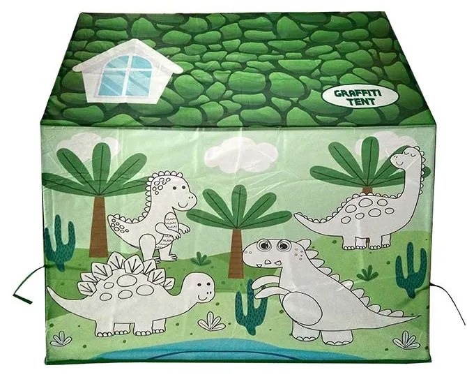 Kiszínezhető játék sátor több típusban-dinoszaurusz