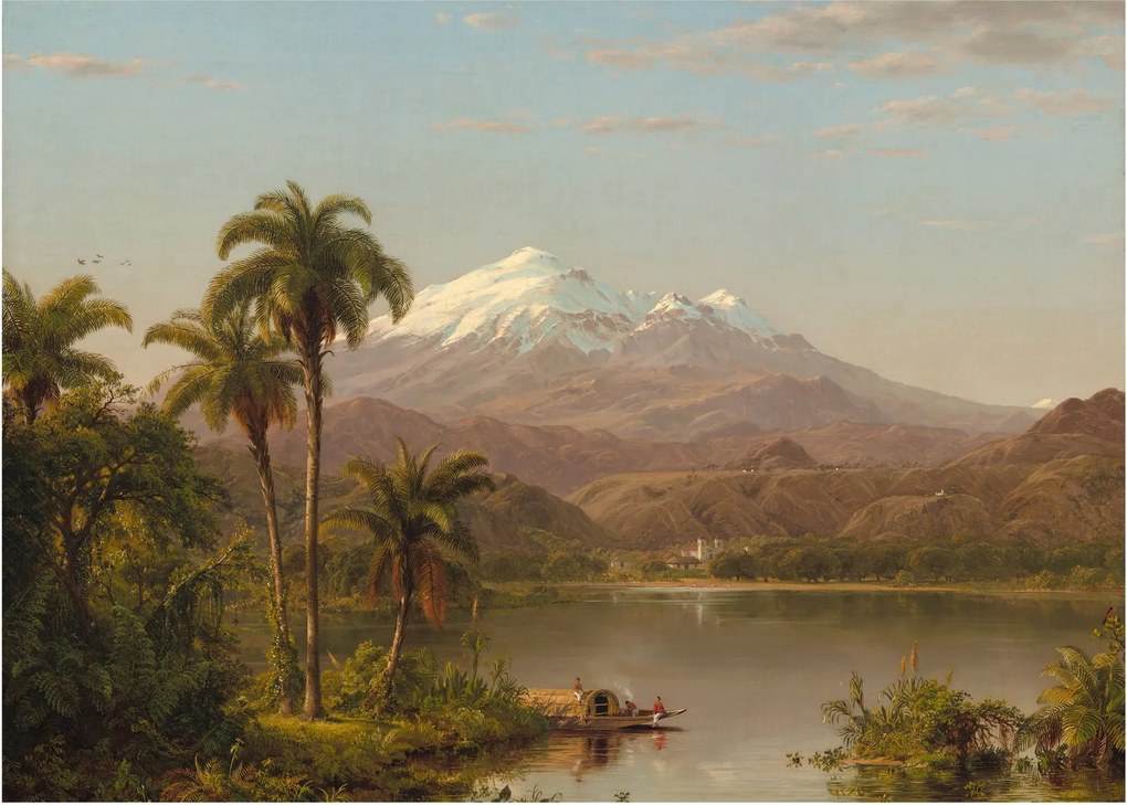 Üveg kép - Frederic Edwin Church, Tamaca Palms, reprodukciók (70x50 cm)