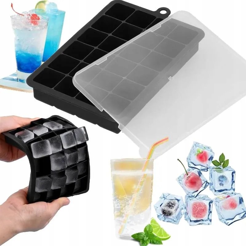 Silikonowa Forma Na 24 Kostki Lodu Forma Na Kostki Lodu Tacka Na Kostki Lod