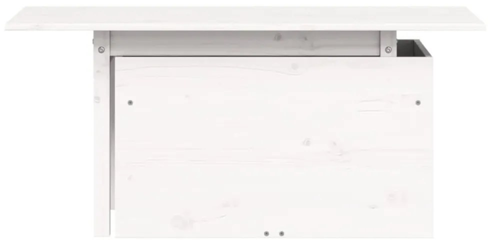fehér tömör fenyőfa kerti asztal 100 x 50 x 75 cm