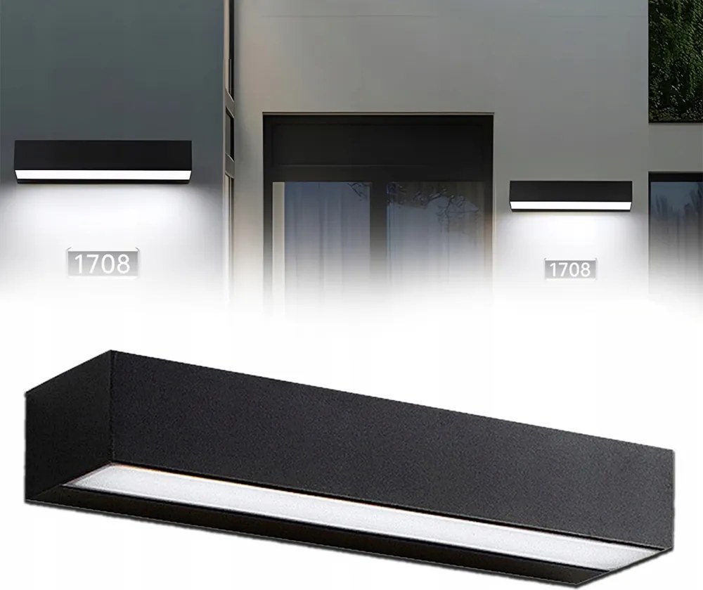 Led Fali Lámpa Kültéri Homlokzati Hosszú 30W 50cm Fehér Hideg