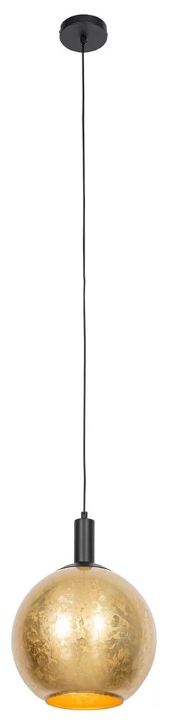 Design lógólámpa fekete aranyszínű üveggel - Bert