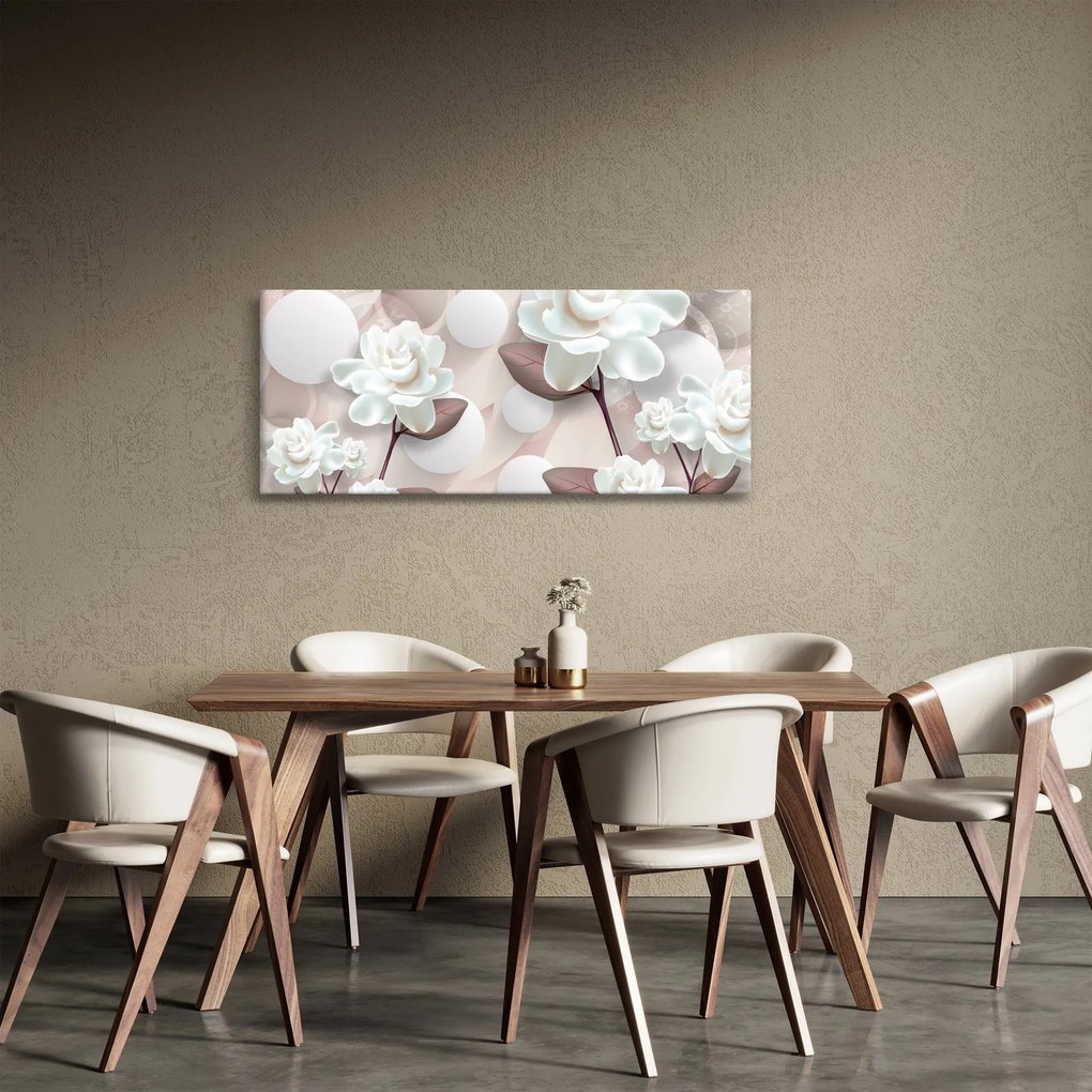 Kép - Rózsa virágok (120x50 cm)