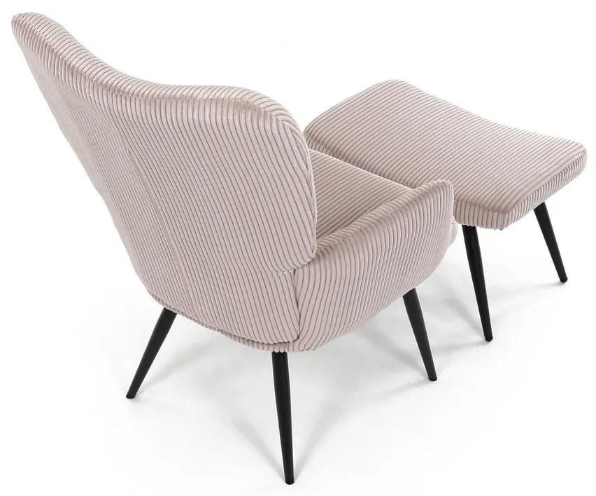 Pihenőfotel lábtartóval L7285 PINK6, rózsaszín