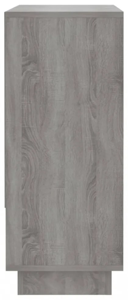 szürke sonoma színű szerelt fa tálalószekrény 97 x 31 x 75 cm