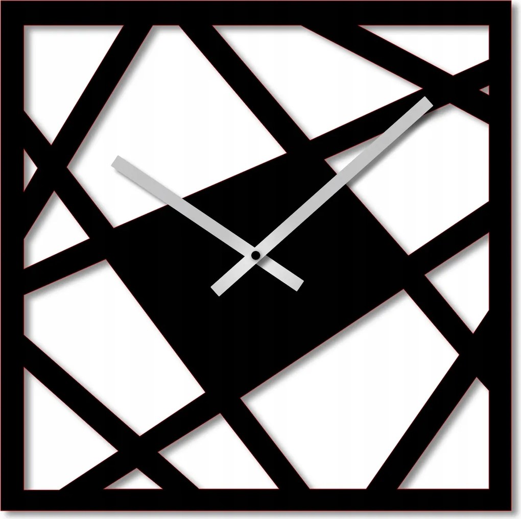 Falióra 60 cm Fa Falióra Fekete Négyzet Alakú Modern