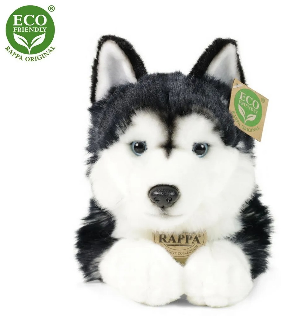 Rappa Plüss husky kutya, 36 cm ECO-FRIENDLY