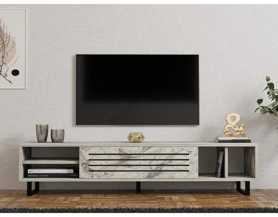 TV szekrény Safir - Freesia, Marble