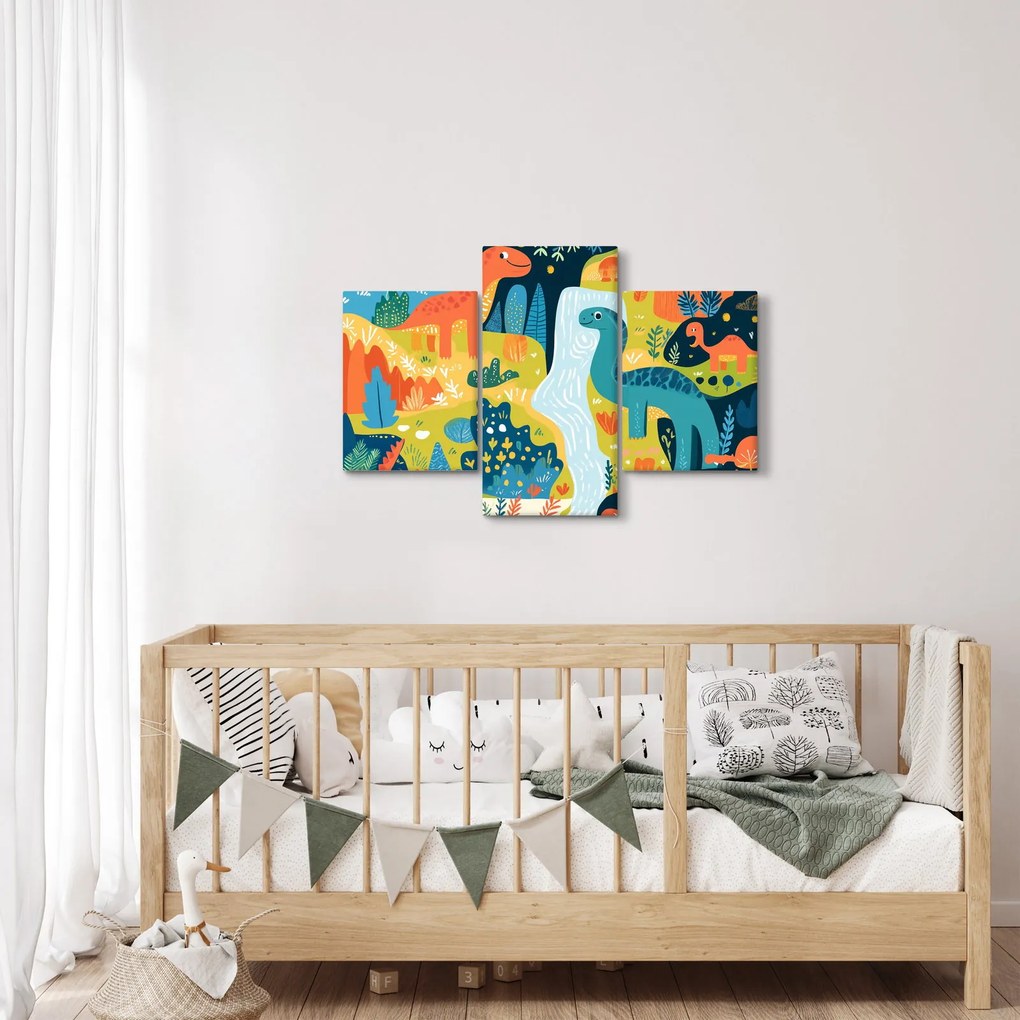 Kép - Vidám dinoszauruszok (90x60 cm)