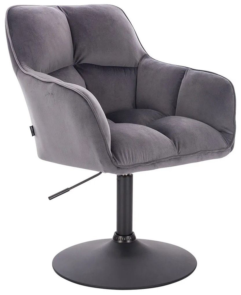 HR550N Grafit modern velúr szék fekete lábbal
